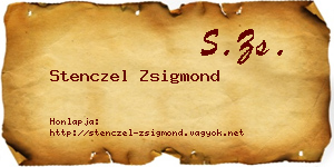 Stenczel Zsigmond névjegykártya